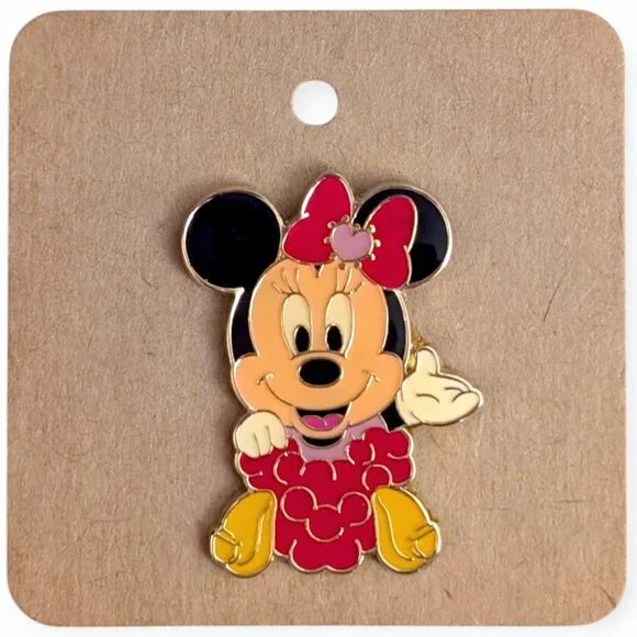 Minnie Mouse Disney Pin: Raspberry - Picture 5 of 5